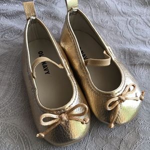 Adorable Gold baby girl ballet shoes